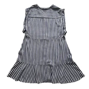 Ashly & Sage Striped Linen Blend Dress Women’s XL Belted Tiered Quiet Luxury thumbnail 2