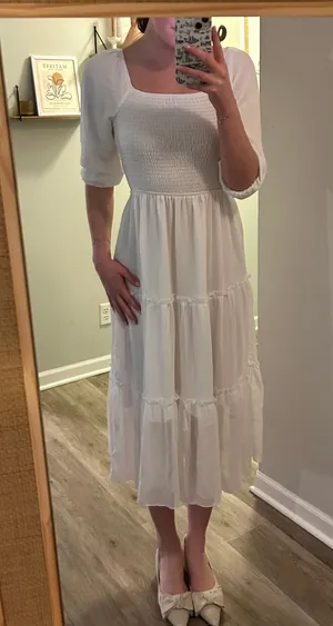 Boutique White Midi Dress thumbnail 2