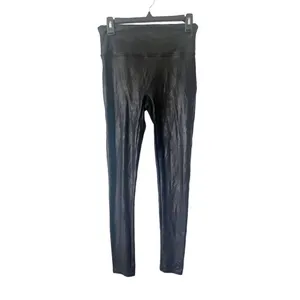 Spanx Black‎ Faux Leather Leggings Size Large thumbnail 3
