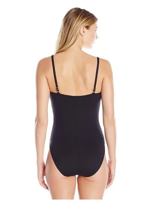 La Blanca Standard Island Goddess Lingerie One Piece Swimsuit Black Noire 4 thumbnail 8
