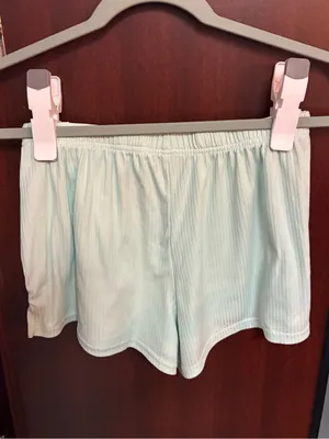 Women’s Nine West Brand Light Mint Short Sleeve Pocket Tee Sleepwear Set Size S thumbnail 7