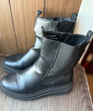 A New Day Black Combat Boots Side Zip Lug Sole Size 7.5‎ thumbnail 1