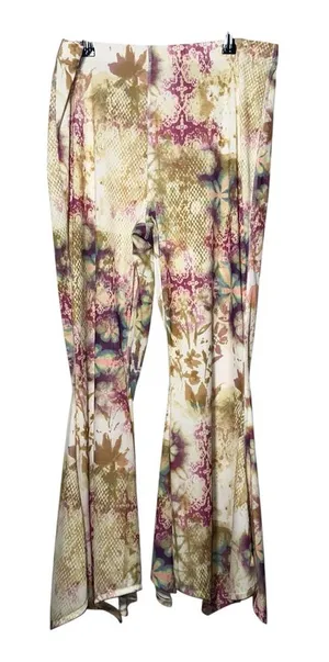 NWOT SILENCE + NOISE Stretchy Boho Bell Pants with Fun Hemline - XL‎ thumbnail 1