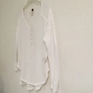 ‎Free People we the free Ivory Sunday Henley XS thumbnail 4