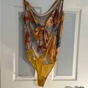 Free People Oasis Bodysuit in Indigo thumbnail 4