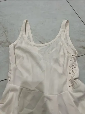 RACHEL Rachel Roy White Lace Up Side Dress Size Medium thumbnail 3