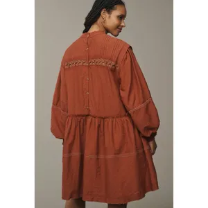 Anthropologie Pilcro Long-Sleeve Mock-Neck Swing Mini Dress thumbnail 5