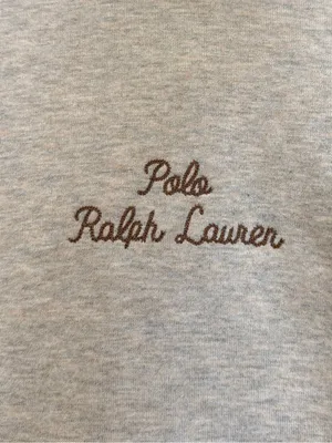 Polo Ralph Lauren Cream Oversized Hoodie Size Medium Embroidered thumbnail 5