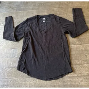 Sonoma‎ Women's Black Everyday Tee V Neck Long Sleeve Tee Size Small thumbnail 1