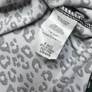 Leopard Print Bodysuit Large Sleeveless Stretch Snap Bottom Gray thumbnail 8
