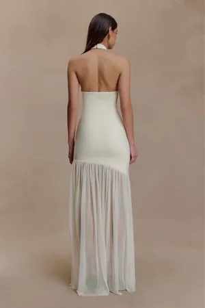 Ivory maxi meshki dress thumbnail 2