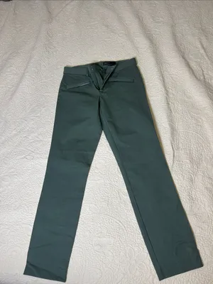 GAP Women's Dark Teal Straight Dress Pants thumbnail 2