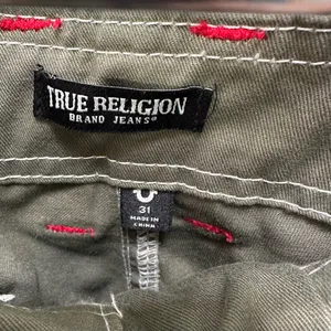 True Religion Military SN Cargo Pants Women’s size 31 X 32 Kalamata Green NWT thumbnail 7