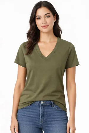 SPANX -‎ Cool Cotton V-Neck Tee thumbnail 1