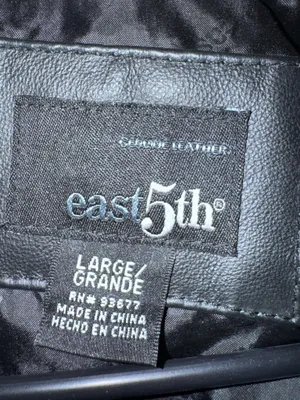 Vintage East 5th Genuine Leather Blazer Jacket Women’s Large Black 90s Y2K thumbnail 4