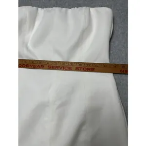 Meshki Strapless White Mini Dress with Seam Detailing thumbnail 7
