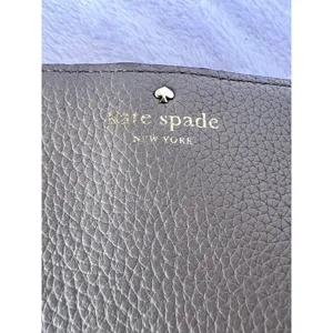 Kate Spade Pebble Leather Wallet Tan Beige Compact ID Multiple Pockets Womens thumbnail 10