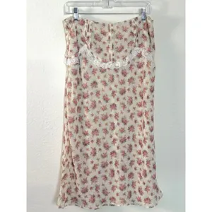 For Love & Lemons Etienne Midi Skirt Small Cottage Coquette Dainty thumbnail 8