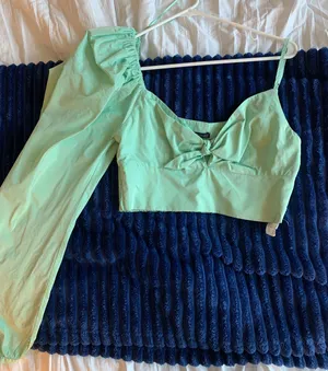 Limited Edition Puff Sleeve One Shoulder Crop Top thumbnail 3