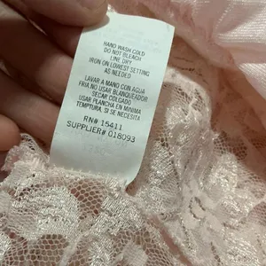 Vintage Lace Embroidered Babydoll Tank Top Women Large Pink Coquette Pearl Trim thumbnail 6