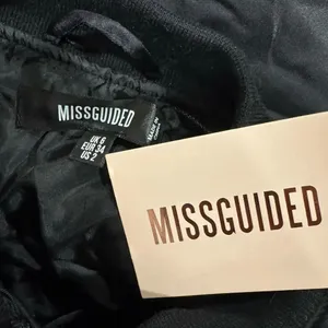 NEW Missguided Corset Elastic Crop Bomber Coat Jacket Black Women’s 2 thumbnail 5