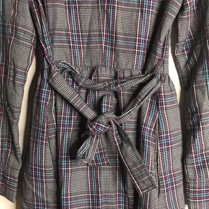 Vintage roxy plaid flannel fall‎ Y2K trench coat size small cute thumbnail 12