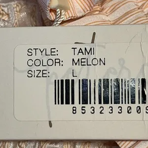 Petersyn x Revolve Smocked Tami Tank Top Striped‎ Melon Orange Size Large New thumbnail 7