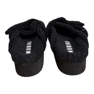 Nubikk Teddy Fur Suede Black Platform Mules Clogs EU 39 US 8.5 NEW with Tags thumbnail 5