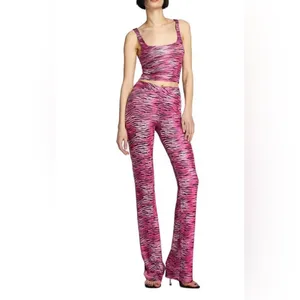 I.AM.GIA Women’s Pink Fuchsia‎ Zebra Print Cropped Tank Top Size XS thumbnail 8