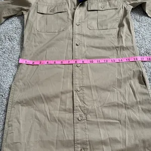 NWT Vintage Ralph Lauren Desert Explorer Maxi Dress Button Up Long Sleeve Tan thumbnail 7