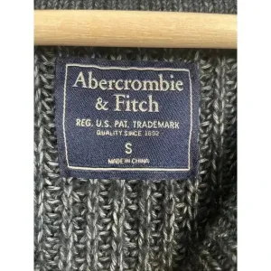 Abercrombie & Fitch Women Size Small Knit Sweater Dress Gray‎ Navy Green Varsity thumbnail 7