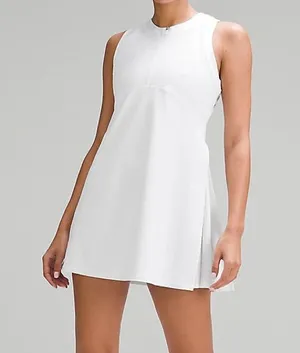 NWOT Lululemon Grid-Texture Sleeveless Tennis Dress White thumbnail 1