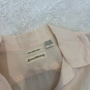 VGT Banana Republic Womens Pink Irish Linen Button Up Cottage Pheasant Fairy S thumbnail 6