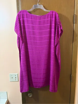 Anna Cate Fuchsia Textured Stripe Mini Dress thumbnail 2