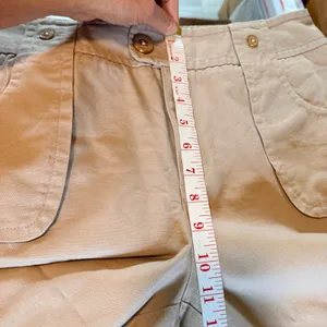 Cato Capri Pants Women 14 Tan Cotton Twill Front Patch Pocket Cropped thumbnail 6