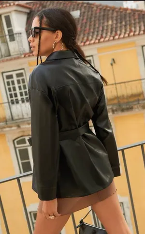 SheIn Leather Jacket thumbnail 3