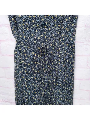 Abercrombie & Fitch Medium Flutter Sleeve Floral Wrap MIDI Dress thumbnail 9