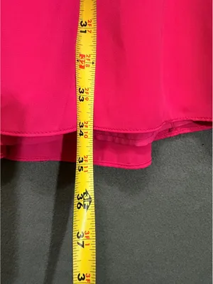Amanda Uprichard M Pink Ruffle Neck Tiered Mini Dress thumbnail 5