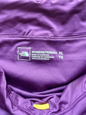 The North Face Purple Women's Athletic Shorts with Multicolor Trim thumbnail 2