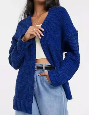 Free People Deep Blue Women's Cardigan thumbnail 1