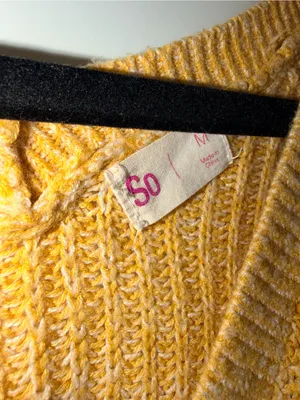 SO Yellow Drawstring Sweater thumbnail 3
