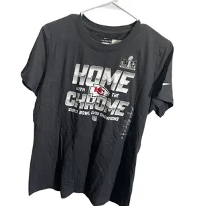 Nike Womens‎ Large Super Bowl LVIII Kansas City Chiefs Black Tee thumbnail 2