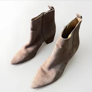 Franco Sarto Boots Womens 8 M Sager Zip Chelsea Ankle‎ Bootie Brown Suede Heels thumbnail 3