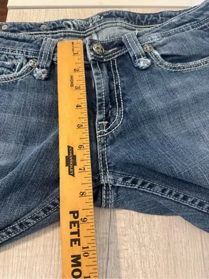 Miss Me Fleur De Lis Rhinestone Bling Bootcut Jeans Y2K Western Size 29 thumbnail 7