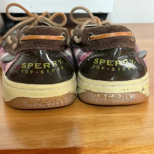 Sperry Top-Sider Women 7M Brown‎ Suede Purple Plaid Boat Shoes Loafers 9102328 thumbnail 5
