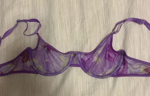 purple floral bralette thumbnail 1