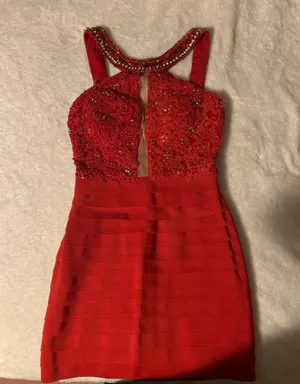 Sherri Hill Red Homecoming Dress thumbnail 1