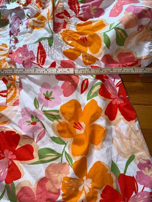 Fate Floral Puff-Sleeve Blouse - Pink, Orange, Green thumbnail 6