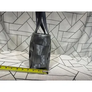 Harvey's Seatbelt Woven Tote Purse Durable Top Handle Gray Womens READ‎ thumbnail 10