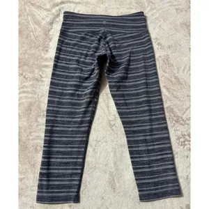Lululemon Women's Wunder Under Crop III Space‎ Dye Twist Sapphire Blue Size 6 thumbnail 2